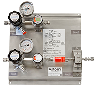 Щит ацетилен, аргон мембранными вентилями