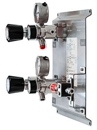 Щит ацетилен, аргон мембранными вентилями